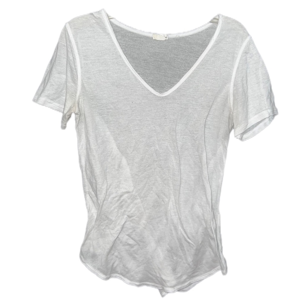 White V-Neck T-Shirt